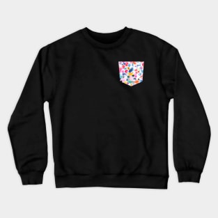 Pocket - Painterly Abstract Scribbles Multi Crewneck Sweatshirt